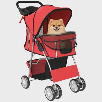 PawHut Honden- en Kattenbuggy - Opvouwbare Dierentransportwa, Dieren en Toebehoren, Verzenden, Nieuw