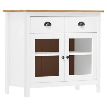 vidaXL Dressoir Hill Range 90x40x80 cm massief grenenhout, Verzenden, Nieuw, Grenenhout, Minder dan 50 cm