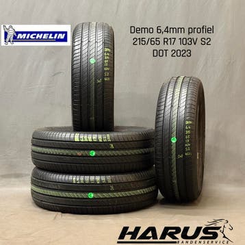 215/65/17 103V S2 Michelin zomerbanden demo 6,4mm profiel 4X, Auto-onderdelen, 17 inch, Ophalen of Verzenden, Band(en), Personenwagen