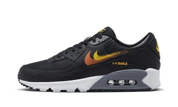 Nike Air Max 90 Spray Paint Swoosh Black University Gold, Nieuw