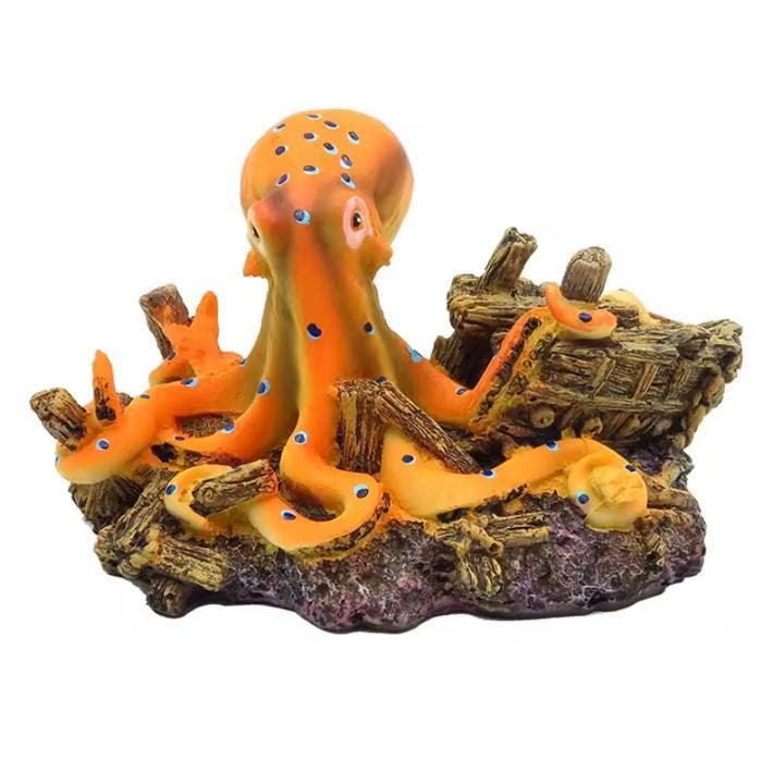 Octopus Aquarium Decoratie Hars Ornament met Schuilplaats, Dieren en Toebehoren, Vissen | Aquaria en Toebehoren, Nieuw, Verzenden