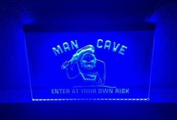 Mancave neon bord lamp LED verlichting reclame lichtbak XL *, Verzamelen, Merken en Reclamevoorwerpen, Verzenden, Nieuw