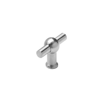 Meubelknop T-vorm 18mm recht geborsteld RVS - Intersteel, Ophalen of Verzenden, Nieuw, Rvs, Overige typen
