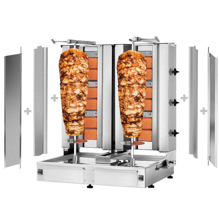 GGM Gastro | Dönergrill - max. 80kg - 3+3 branders - motor |, Zakelijke goederen, Horeca | Overige, Verzenden