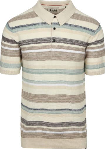 Scotch And Soda Knitted Polo Beige maat XL Heren, Verzenden, Beige, Scotch and Soda, Maat 56/58 (XL)
