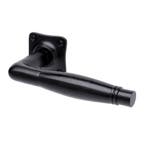 Deurklink - Deco mat zwart, rozet vierkant niet geveerd -..., Ophalen of Verzenden, Nieuw, IJzer, Klink of Kruk