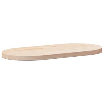 vidaXL Tafelblad 70x35x2,5 cm massief grenenhout ovaal, Verzenden, Nieuw