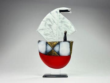 Studio Habrat - Maciej Habrat - sculptuur, Boat - 29.5 cm -