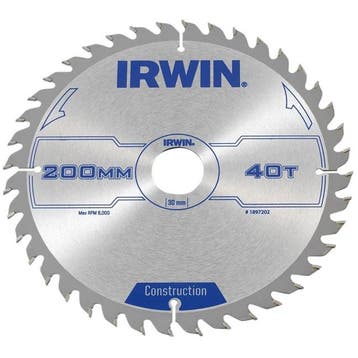 Zaagblad Irwin 200 x 30mm x 40T ATB (Zaagbladen), Verzenden, Nieuw
