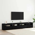 vidaXL TV-kast 2 pcs Zwart Eiken 240 x 35 x 40 cm Bewerkt, Minder dan 50 cm, Verzenden, Nieuw, Minder dan 100 cm