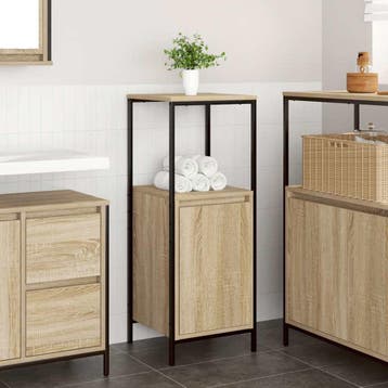 vidaXL Badkamermeubel met planken 36x35x95 cm Sonoma, Huis en Inrichting, Verzenden, Nieuw