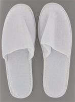 Slipper badstof wit gesloten teen - doos 100 paar, Verzenden