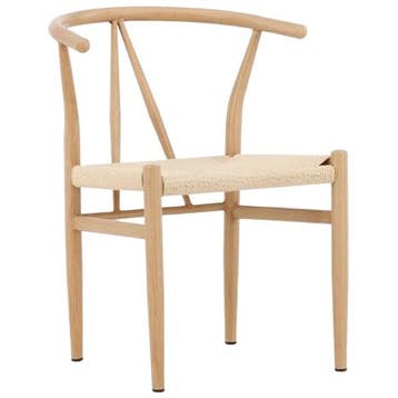 De Rebellenclub Clun Eetkamerstoel - Naturel Beige -, Huis en Inrichting, Stoelen, Ophalen of Verzenden, Zo goed als nieuw