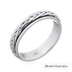 Zilveren Spinner Ring met Gevlochten Design – 925 Sterling Z, Verzenden, Nieuw, Zilver