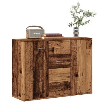 vidaXL Dressoir 88x30x64 cm bewerkt hout oud houtkleurig, Verzenden, Nieuw, Overige houtsoorten
