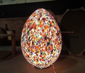 Murano - Tafellamp - Muranoglas - Tafellamp, hoogte 60 cm, Antiek en Kunst