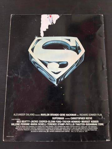 Superman The Movie - Programma boekje - Gesigneerd Lois Lane, Ophalen of Verzenden, Nieuw, Film, Overige typen