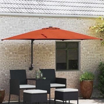 vidaXL Tuinparasol Terracotta 248,5 x 247,5 x 160 cm, Verzenden, Nieuw, 2 tot 3 meter