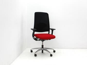 Bureaustoel Drabert Salida - hoge rug - bekleding rood -, Ophalen of Verzenden, Gebruikt