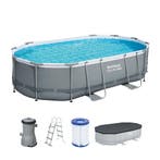 Bestway Power Steel ovaal zwembad - 488 x 305 x 107 cm - met, Verzenden, Nieuw