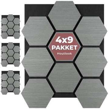 Akoestische panelen Sonic Shield houtlook - lichtgrijze eik, Verzenden, Nieuw