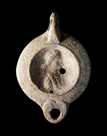 Oud-Romeins - Olie-lamp met decor - Diana de jageres -, Antiek en Kunst