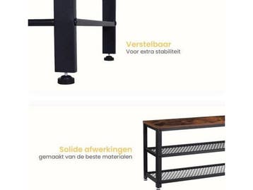 Goliving Schoenenrek - Schoenenbank - 3 lagen - Industrieel, Verzenden, Nieuw