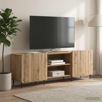 vidaXL TV-kast 150 x 31 x 52 cm Artisanaal eiken Bewerkt, Minder dan 50 cm, Verzenden, Nieuw, Minder dan 100 cm