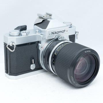 Nikon Nikomat FTN Silver + Zoom-Nikkor 43-86mm F3.5 Analoge, Nieuw