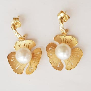 Oorbellen - 18 karaat Geel goud Parel, Sieraden, Tassen en Uiterlijk, Oorbellen, Nieuw