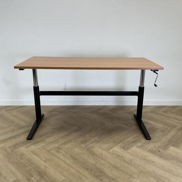 slingerbureau 160x80 cm  (max hoogte 90 cm),  beuken - zwart, Huis en Inrichting, Bureaus, Zwart, Gebruikt, Ophalen of Verzenden