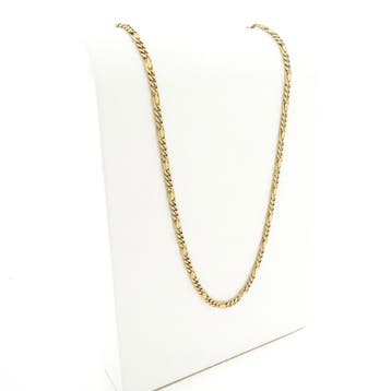 8 Karaat Figaro schakelketting, Ophalen of Verzenden, Gebruikt, Geel, Goud