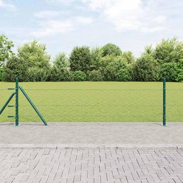 vidaXL zeshoekig gaashek met betonnen voetstuk 50 x 0,5 m, Tuin en Terras, Verzenden, Nieuw, IJzer