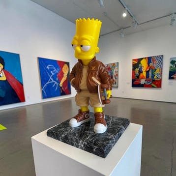 Orima Pop Art - BART Simpson Skateboard Urban Style « LV », Antiek en Kunst