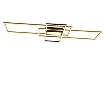 Moderne plafondlamp messing, Alessandro, 60W, 3000K LED,, Ophalen of Verzenden, Nieuw, Metaal