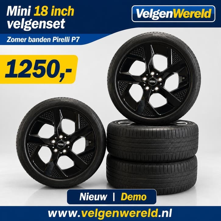 18 inch originele MINI Aceman velgenset  DEMO | 0726-09, Auto-onderdelen, Banden en Velgen, 18 inch, Zomerbanden, 225 mm, Nieuw