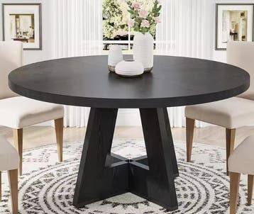 Ronde Boerderij Eettafel Ø120 cm – MDF Tafel voor 4 Personen, Verzenden, Nieuw
