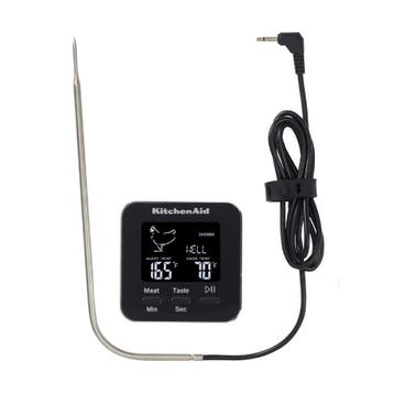 Kitchenaid Global Digitale Bedrade Probe Thermometer Zwart, Verzenden, Nieuw
