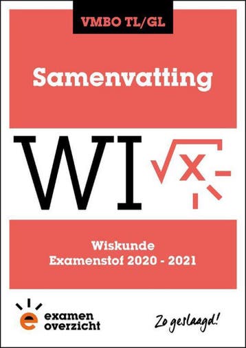 ExamenOverzicht - Samenvatting Wiskunde VMBO TL/GL, Verzenden, Gelezen, ExamenOverzicht