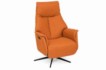 Relaxfauteuil Woerden - relaxfauteuils - Oranje, Nieuw, Stof