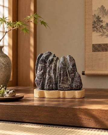 Japanse Suiseki-kijksteen – Furuya-Ishi – Waterval Landschap