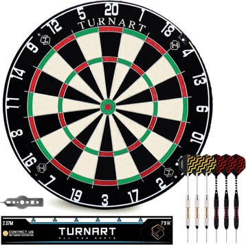 Sisal Dartbord Professioneel - Tweedekansje | OP=OP, Sport en Fitness, Darts, Ophalen of Verzenden, Gebruikt, Dartbord met pijlen