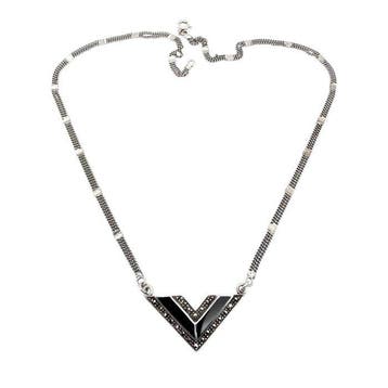 Zilver - Halsketting - Art Deco-herleving