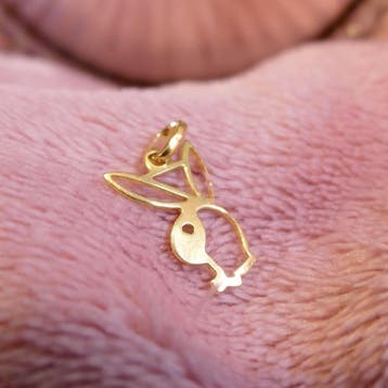 Gouden Playboy bunny hanger (Hanger of bedel), Ophalen of Verzenden, Gebruikt, Goud, Overige merken