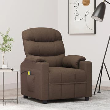 vidaXL Massagestoel stof bruin, Verzenden, Nieuw