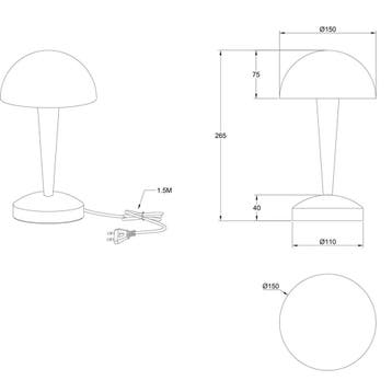 LED Tafellamp - Trion Candin - E14 Fitting - 1 lichtpunt -, Huis en Inrichting, Ophalen of Verzenden, Nieuw, Metaal, Overige fittingen