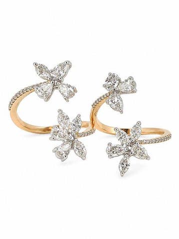 Cocktailring - 18 karaat Roségoud - 1.96ct. tw. Diamant