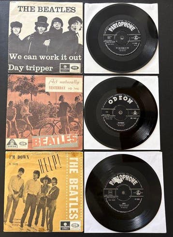 Beatles - Set of 3 VERY RARE Norwegian 7 Singles – Original, Nieuw in verpakking