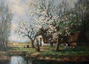 Cor Bouter (1888-1966) (C Verschuur) - Boerderijtafereel