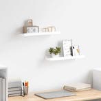 vidaXL Fotoplanken 2 st 40x9x3 cm MDF wit, Verzenden, Nieuw
